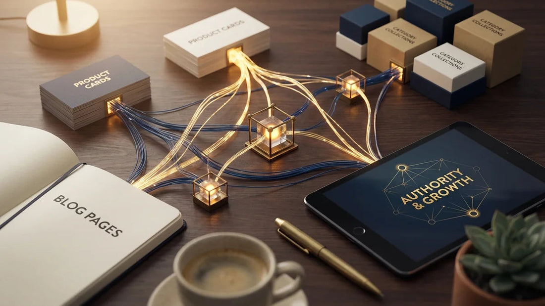Structure sémantique interconnectée pour améliorer l'autorité de domaine e-commerce sur Shopify