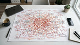 Diagramme d'architecture web complexe montrant la fragmentation SEO des collections Shopify et maillage interne
