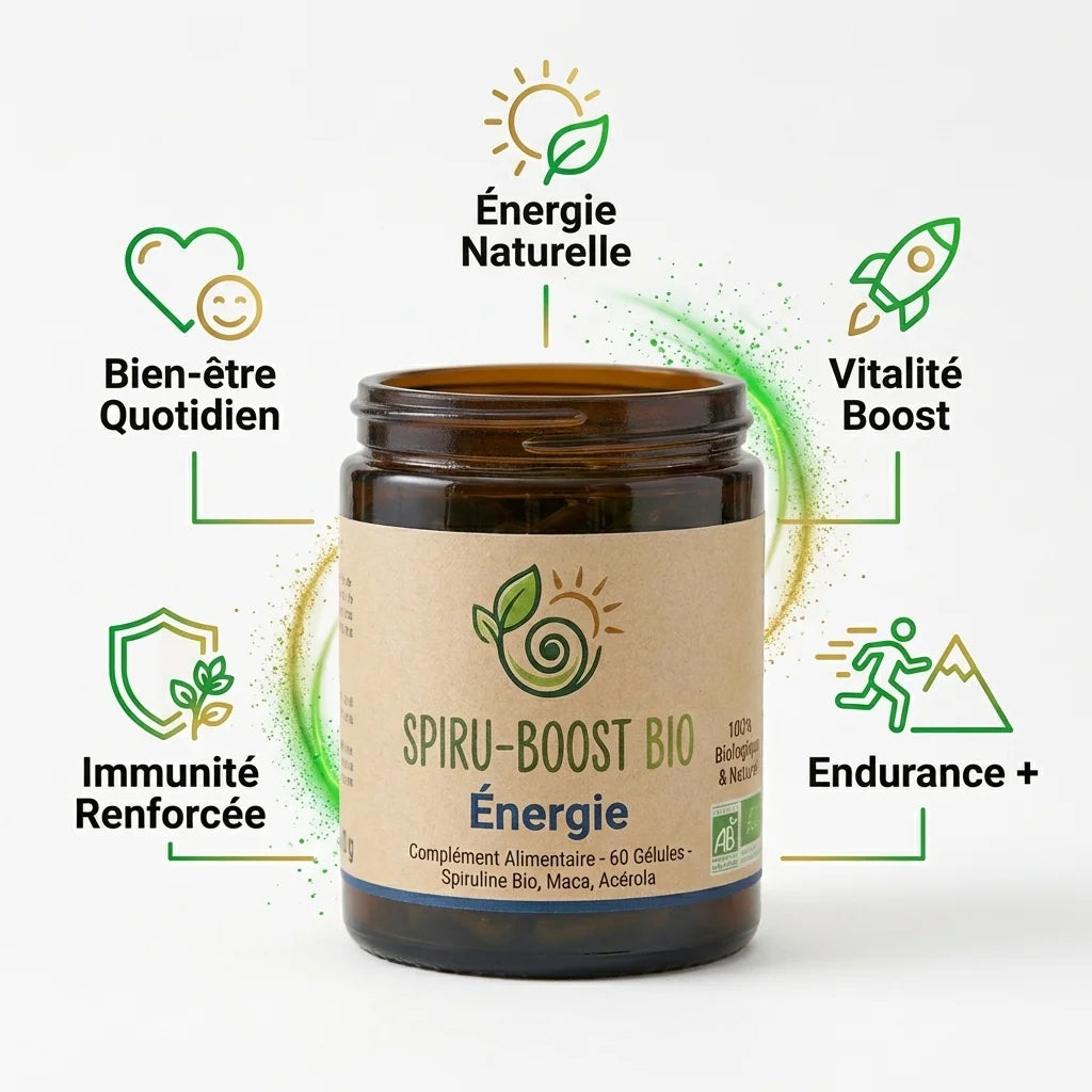 Spiru-Boost Bio énergie naturelle - Complément alimentaire vitalité boost spiruline