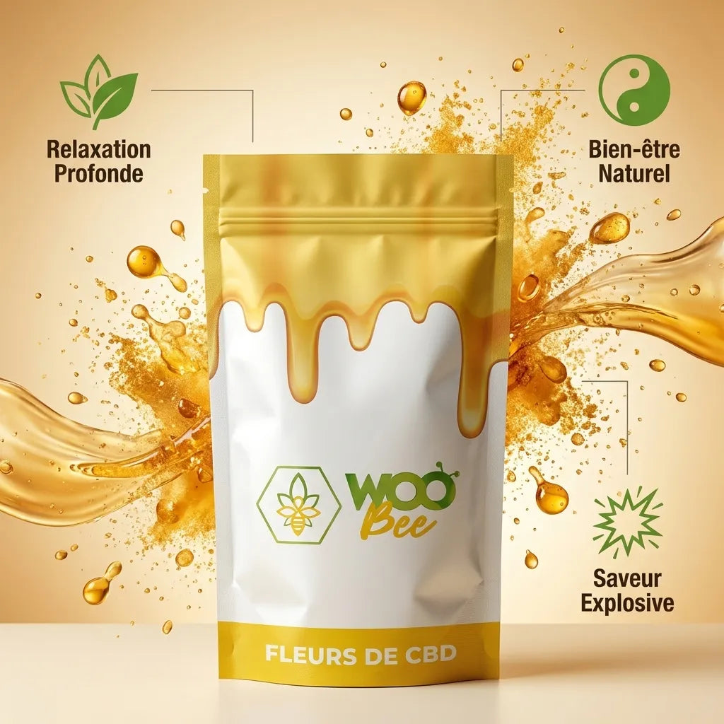 Fleurs de CBD Trim Green 100g WooBee - Relaxation, bien-être naturel et saveur explosive
