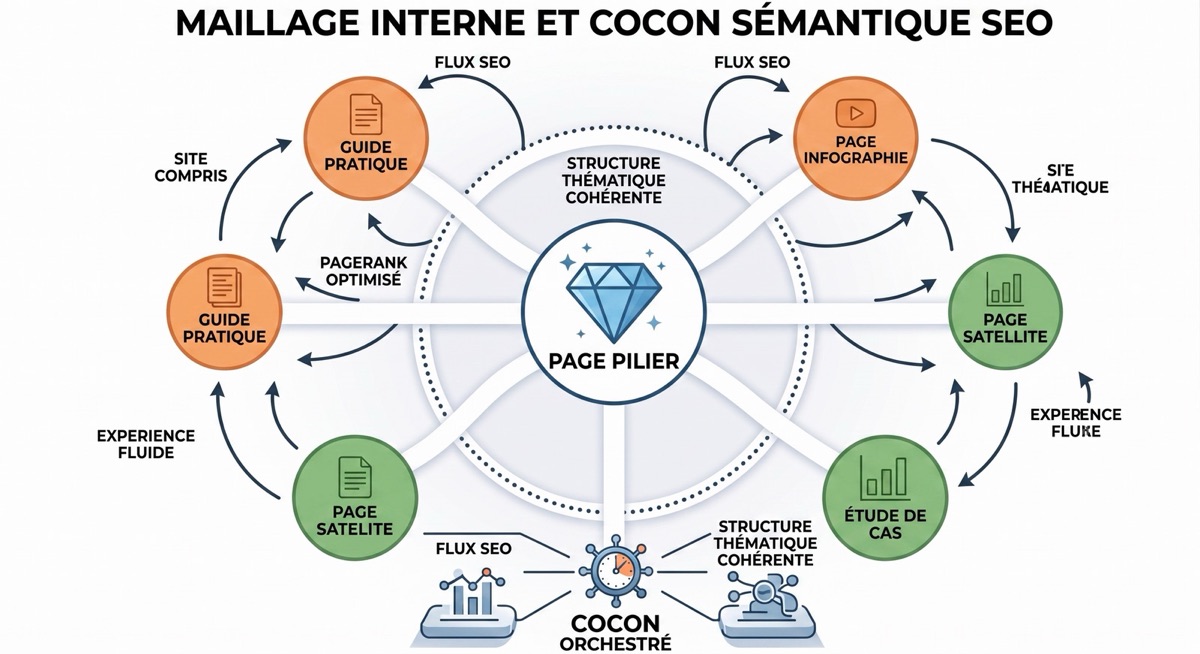 Maillage interne SEO : comment construire votre cocon sémantique étape par étape (avec exemples réels et outils 2026)